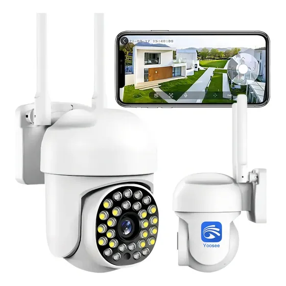 Camara Seguridad Exterior Yoosee Wifi 2mp Bazuca Camara Vigilancia Ip Domo Alarma Full Hd Ptz Visión Nocturna Color Y Blanco Y Negro