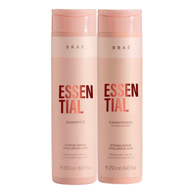 Kit Braé Shampoo E Condicionador Essential Reparação 2x250ml Kit Braé Shampoo E Condicionador Essential Reparação 2x250ml