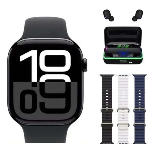Smartwatch Série 10 C/gps  Compatível iPhone Samsung Xiaomi