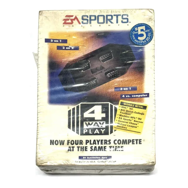 Sega Genesis 4 Way Play Multitap Sellado Mega Drive 4 Player