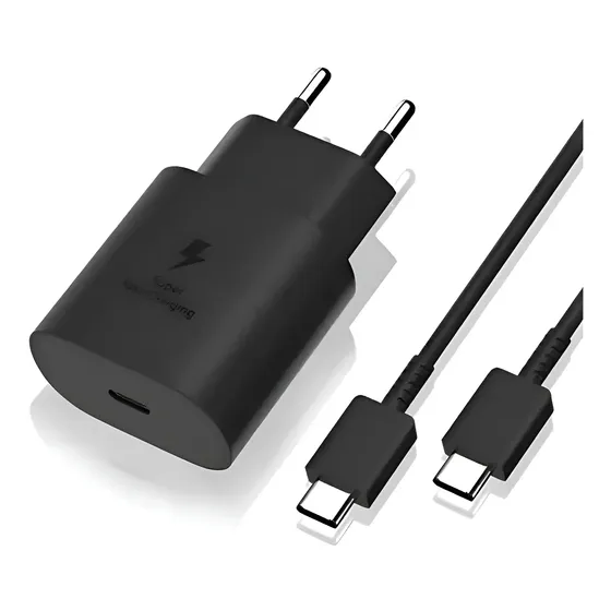 Cargador Genérica 45W usb-c de pared con cable carga super rápida negro | Cuotas sin interés