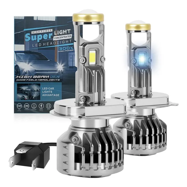 Par Led Lampada Projetor H4 Canhão 12v 40000lm 200w 7000k