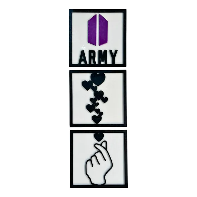 Kit Quadros Bts - K-pop Dorameira Army