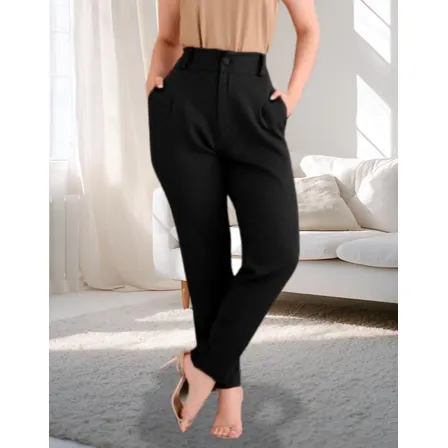 Calça Feminina De Alfaiataria Para Trabalhar Casual E Luxo