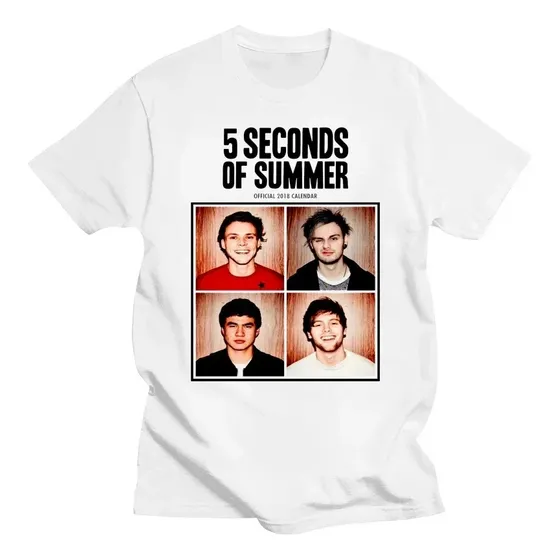 Playera De Manga Corta Estampada 5 Seconds Of Summer