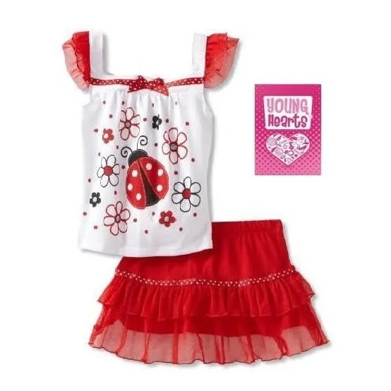 Conjuntos Para Niñas 2 Piezas Tutus Young Hearts Originales