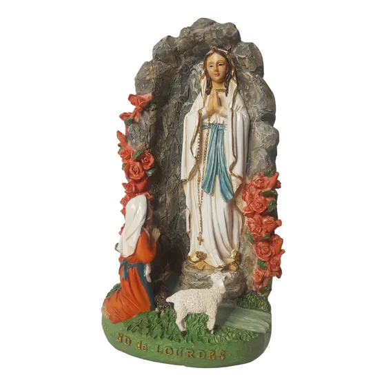 Estatua Gruta Virgen De Lourdes 15cm Imagen (italy) 