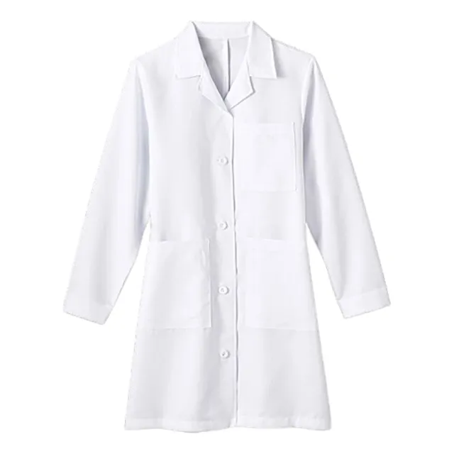 Guardapolvo Blanco Unisex Bata De Laboratorio Manga Larga