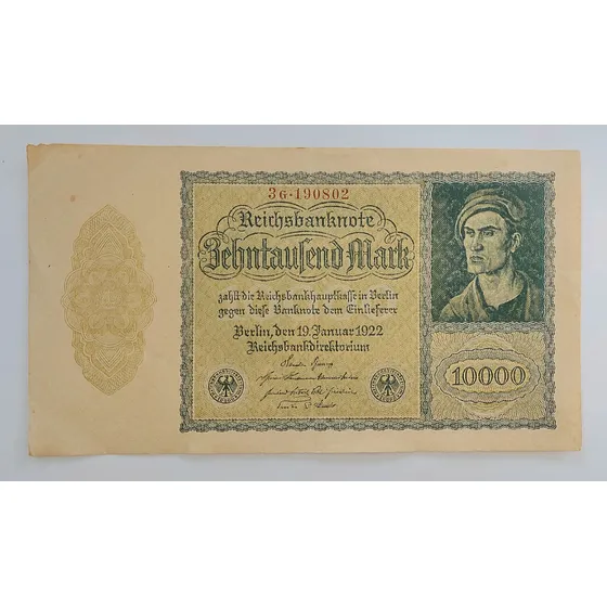 Alemanha Cédula 10000 Mark 1922