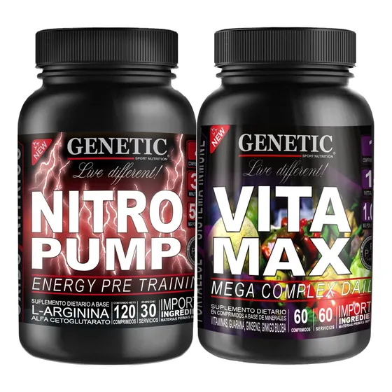 N°1 Vigor Sexual Libido Arginina Vita Max Nitro Pump Genetic