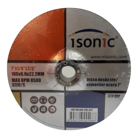 Discos Desbaste Esmerilar 7''x1/4''x7/8''