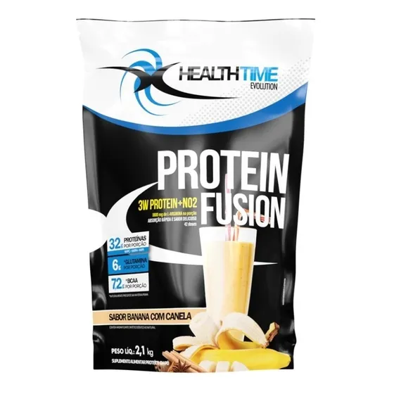 Whey Protein 3w Fusion Banana Com Canela - Refil 2,1 Kg