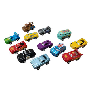Carros Mcqueen Set Carritos Plástico 12pz Carros Mcqueen Set Carritos Plástico 12pz