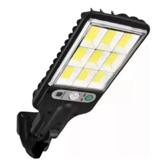Lámpara Solar Led 616b Con Luz Blanco Frío Color Negro