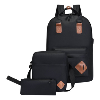Conjunto De Mochila De Três Peças, Mochila Usb De Grande Cap Conjunto De Mochila De Três Peças, Mochila Usb De Grande Cap