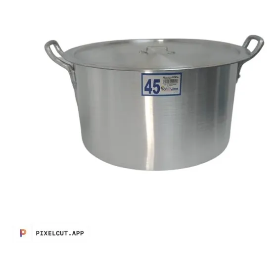 Olla Chata En Aluminio, De 45 Litros, Marca Falupa...
