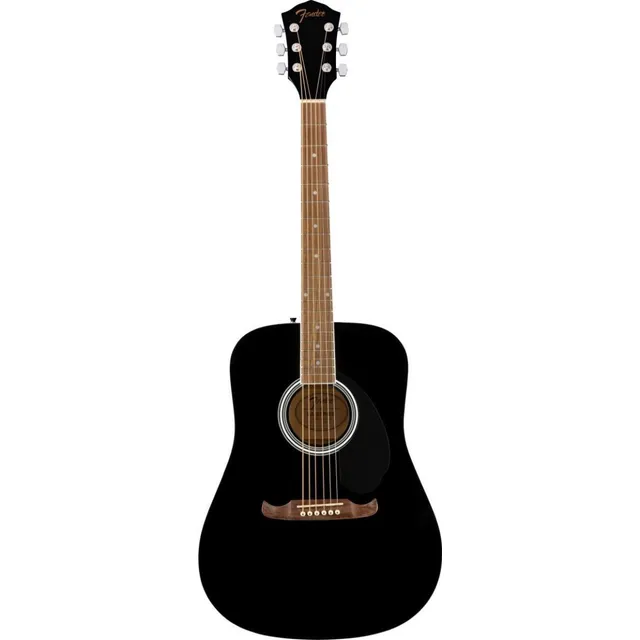Guitarra acústica Fender FA-125 para diestros negra brillante