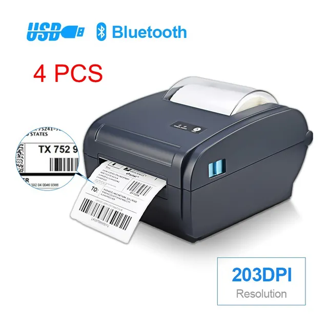 4pcs Bluetooth Impresora Térmica 40-110 Boletos Puerto Usb