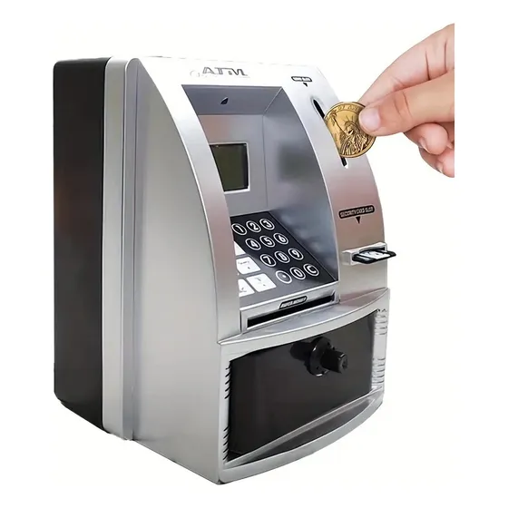 . Cofrinho Atm Inteligente Para Mini Caixa Eletrônico Com