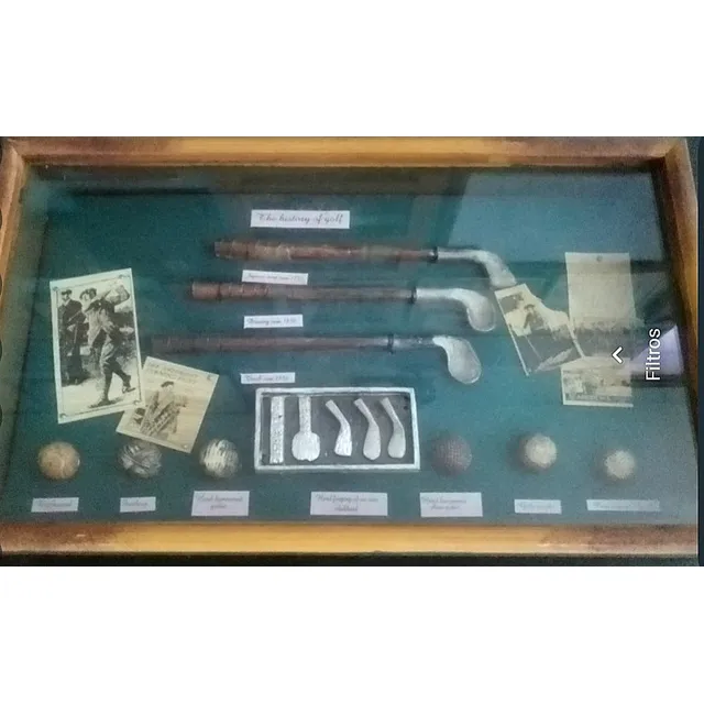Golf Cuadro De Madera Decorativo Con Figuras De Golf. Usado