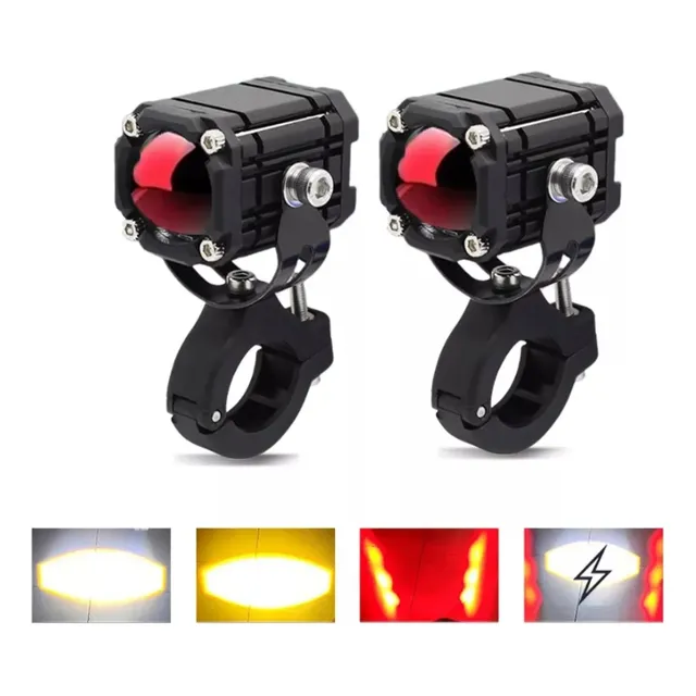 1 Par Faros De Lupa Luz Led Spot Luz Para Moto Ojo Diabólico