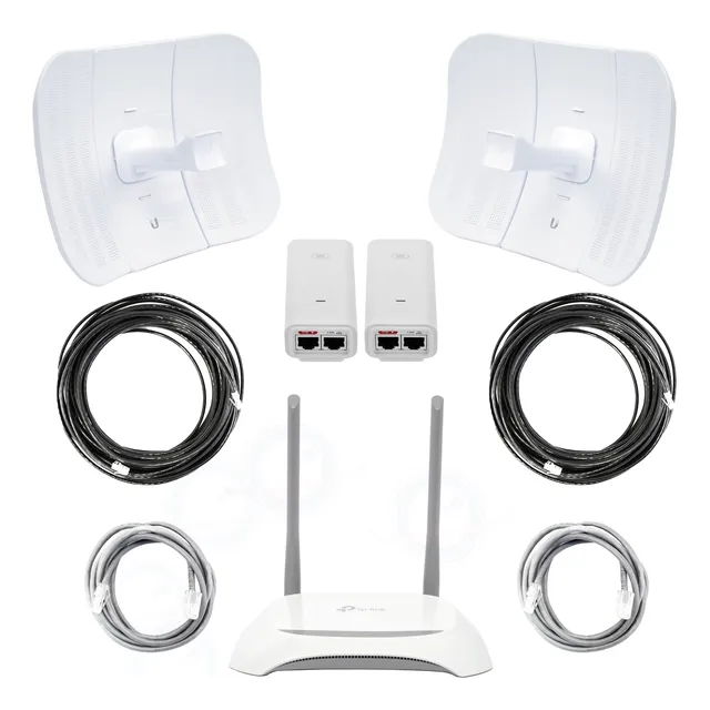Kit Punto A Punto Wifi 10km Tecnología Ac + Router