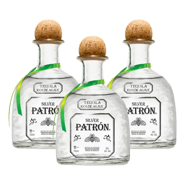 Pack De 3 Tequila Patron Silver Blanco 700 Ml