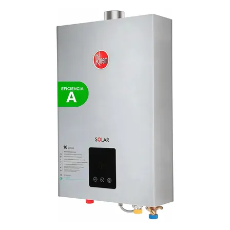 Calefón Rheem 10l Tiro Forzado Gas Licuado Open Box Gris Glp