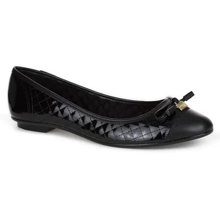 Sapatilha Moleca Verniz Fresh Neo Preto - Feminino