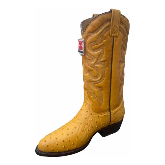 Bota Vaquera Rudel Piel Imitación Avestruz Hombre Ultimas