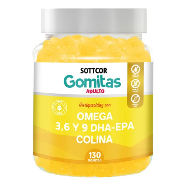 Omega Para Adultos Gomitas Sottcor 100g Naranja