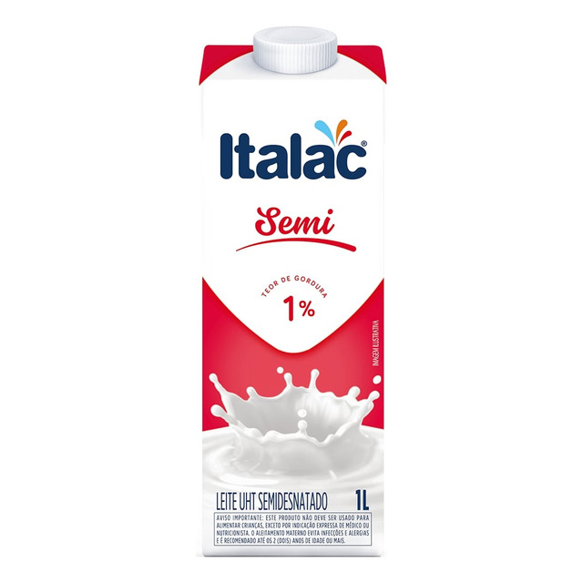 Leite Semi-desnatado Uht Longa Vida 1l C/ Tampa 12un Italac Leite Semi-desnatado Uht Longa Vida 1l C/ Tampa 12un Italac
