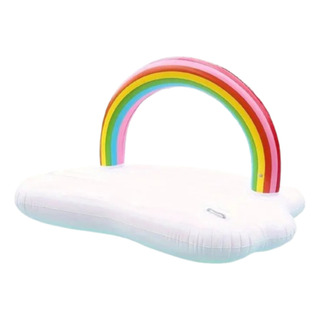 Esterilla Flotante De Agua Con Nube De Arco Iris Inflable Esterilla Flotante De Agua Con Nube De Arco Iris Inflable