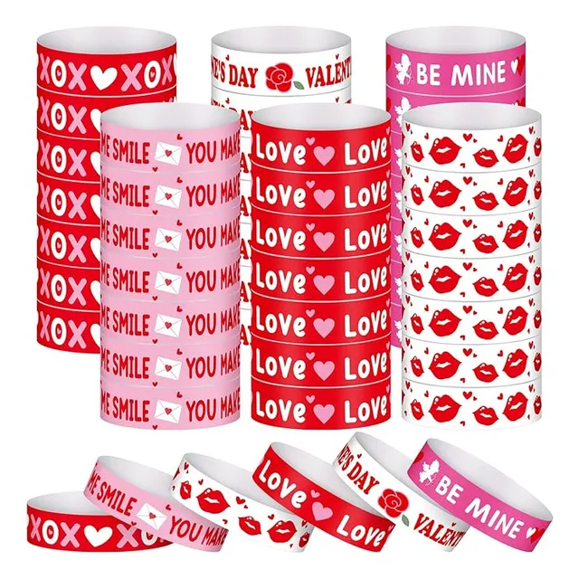 Pulseras Brazaletes Eventos Identificación  San Valentin 