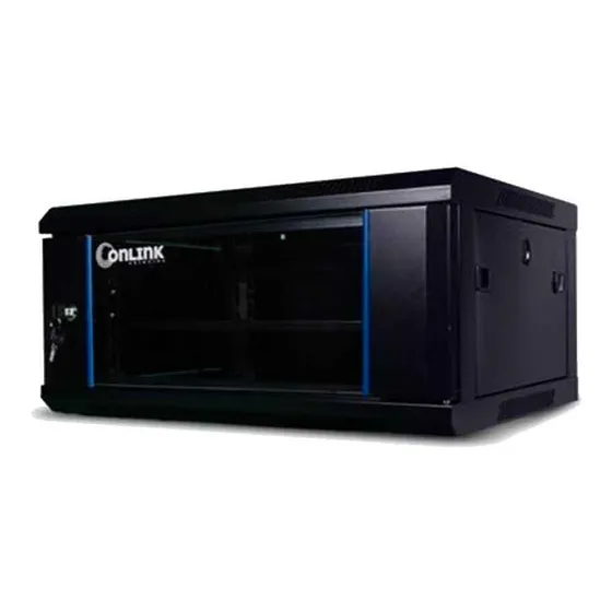 Rack De Pared Gabinete Cerrado 4u Puerta De Vidrio