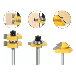 Fresa Router 1/4 Broca Ensamble Machimbrado Zanco Kit 3pzs Fresa Router 1/4 Broca Ensamble Machimbrado Zanco Kit 3pzs