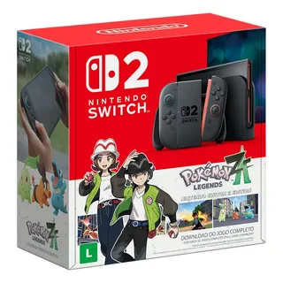 Bundle Nintendo Switch 2 + Pokemon Legends: Z-a Modelo Nacional De Tomada Preto