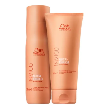 Kit Shampoo 250ml + Condicionador 200ml Wella Nutri Enrich