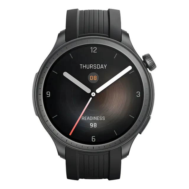 Reloj inteligente Amazfit Balance A2287 carcasa negra medianoche correa negra bisel negro diseño de pulsera de malla