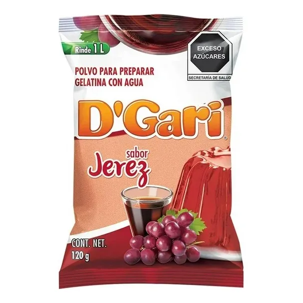 Gelatina En Polvo D-gari Leche Sobre Sabor Jerez 120 Gr