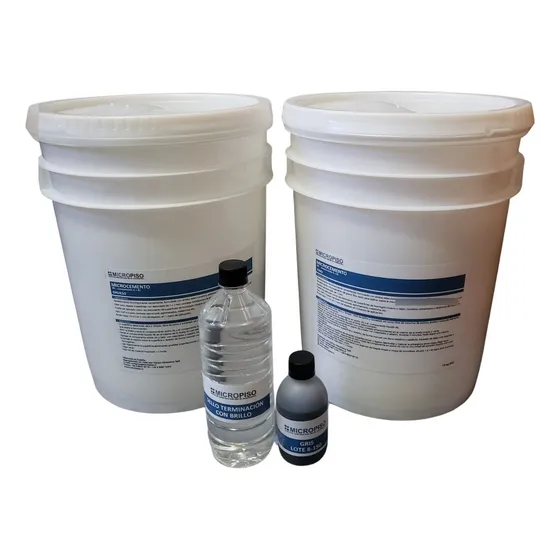 Kit Microcemento Micropiso Gris Para Quincho De Hormigón