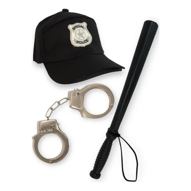 Kit Policial Boné Cassetete Algema 