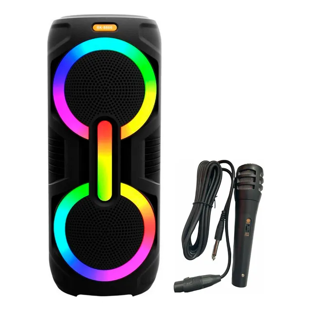 Parlante Ledstar Ms 2049bt 2x8`` Con Luces Y Bluetooth Dimm