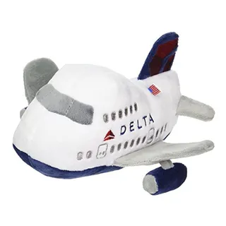 Peluche Diseño De Avión Delta Y Sonido/ Blanco, Daron Travel Peluche Diseño De Avión Delta Y Sonido/ Blanco, Daron Travel