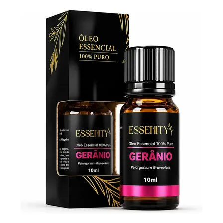 Óleo Essencial De Gerânio 100% Puro Natural Vegano Massagem Aromaterapia 10 Ml - Essenity
