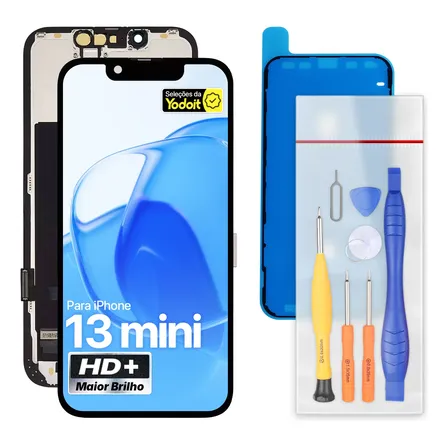 Tela Compativel iPhone 13 Mini Lcd Incell Hd+ Display Kit Preto