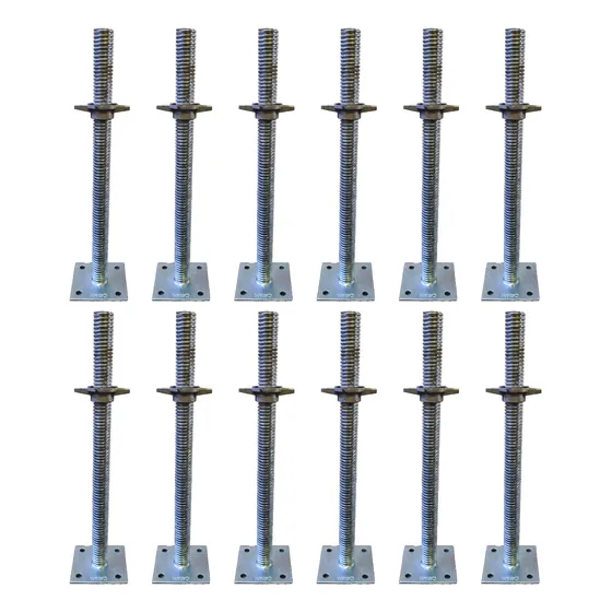 Tornillo Nivelador Andamio 12 Pz 50 Cm 34 Mm Cayam Ct5034+12