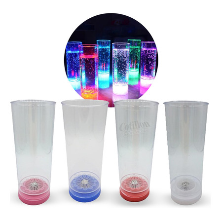 8 Vasos Largos Luminosos Luz Led Cotillon Carioca Fiesta 8 Vasos Largos Luminosos Luz Led Cotillon Carioca Fiesta