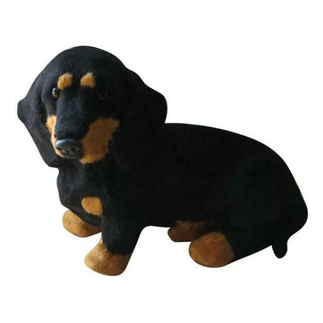 * B Juguete Realista Con Forma De Perro Salchicha Dachshund