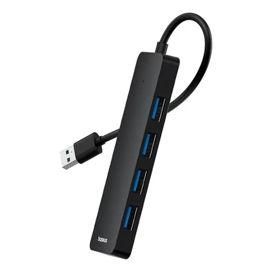 Adaptadores Baseus 4 En 1 Usb Con Puertos Usb 3.0, Negro